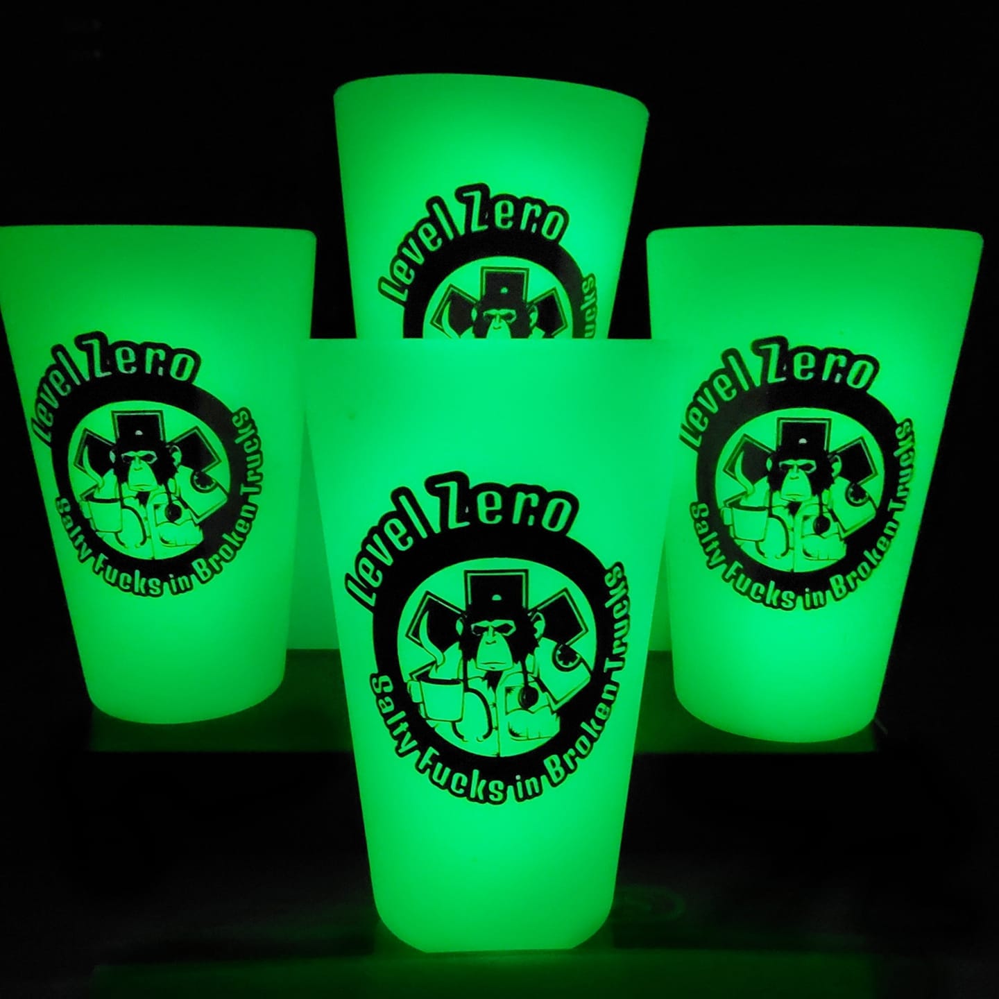 Hazmat Glow-In-The-Dark Silicone Pint - Level Zero EMS