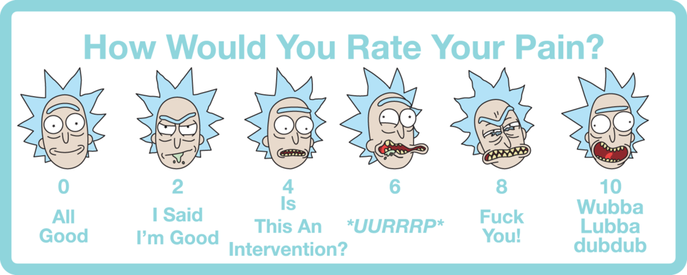 Rick and Morty Wong-Baker sticker pack - Level Zero EMS