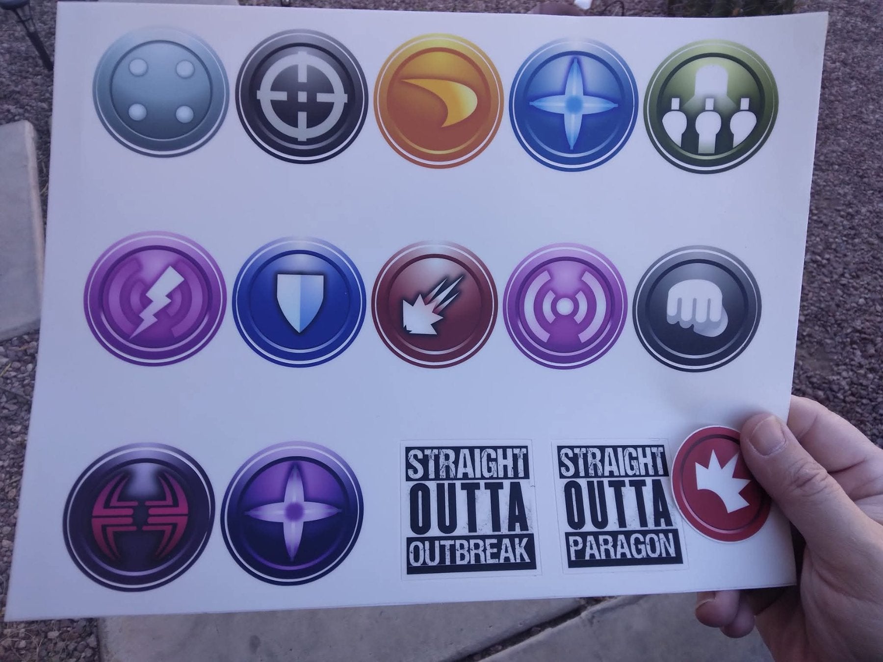 Archetype sticker sheet